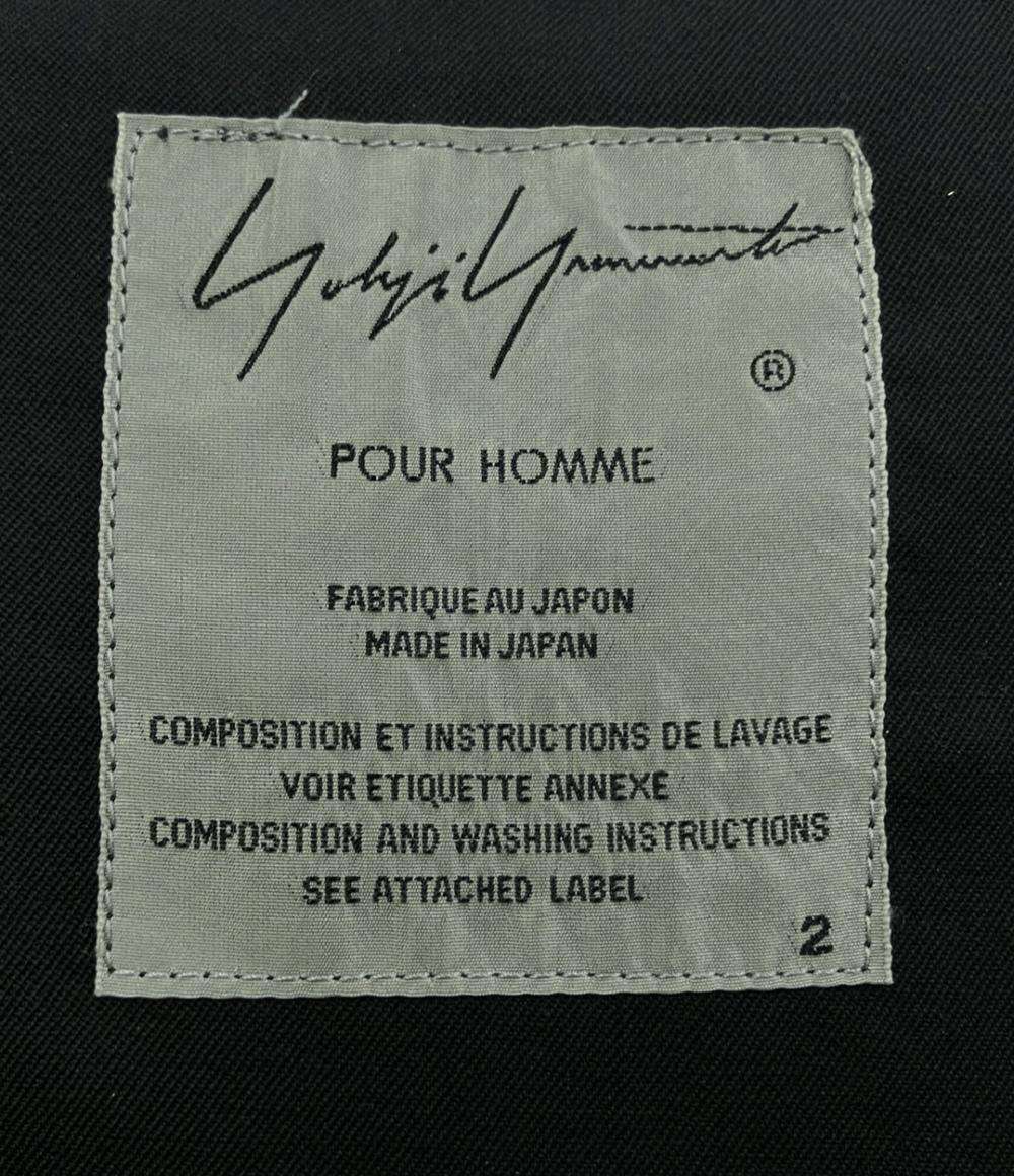 ヨウジヤマモトプールオム テーラードジャケット 胸ジップアップ メンズ SIZE 2 (L) Yohji Yamamoto POUR HOMME