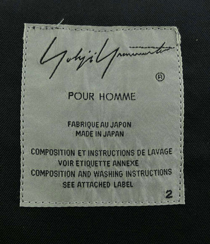 ヨウジヤマモトプールオム テーラードジャケット 胸ジップアップ メンズ SIZE 2 (L) Yohji Yamamoto POUR HOMME