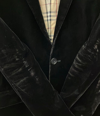 BURBERRY BLACK LABEL テーラードジャケット ベロア BMP36-114-09 メンズ SIZE M バーバリーブラックレーベル