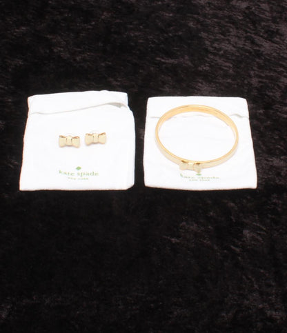 ケイトスペード バングル ピアスリボンモチーフ  2点セット レディース kate spade