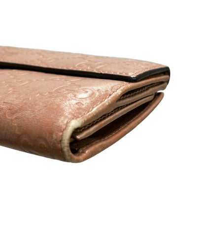 GUCCI ダブルホック 二つ折り長財布 レザー 203550 2067 レディース グッチ