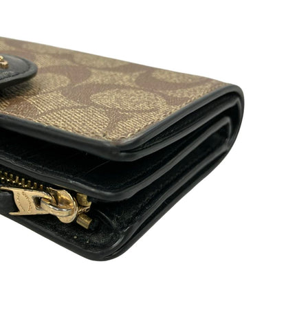 COACH 二つ折り財布 シグネチャー キャンバス レザー C0082 レディース コーチ