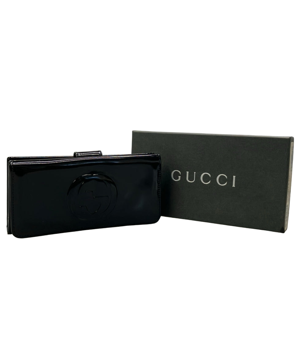 GUCCI ダブルホック 長財布 エナメル 035 3731 1922 5 レディース