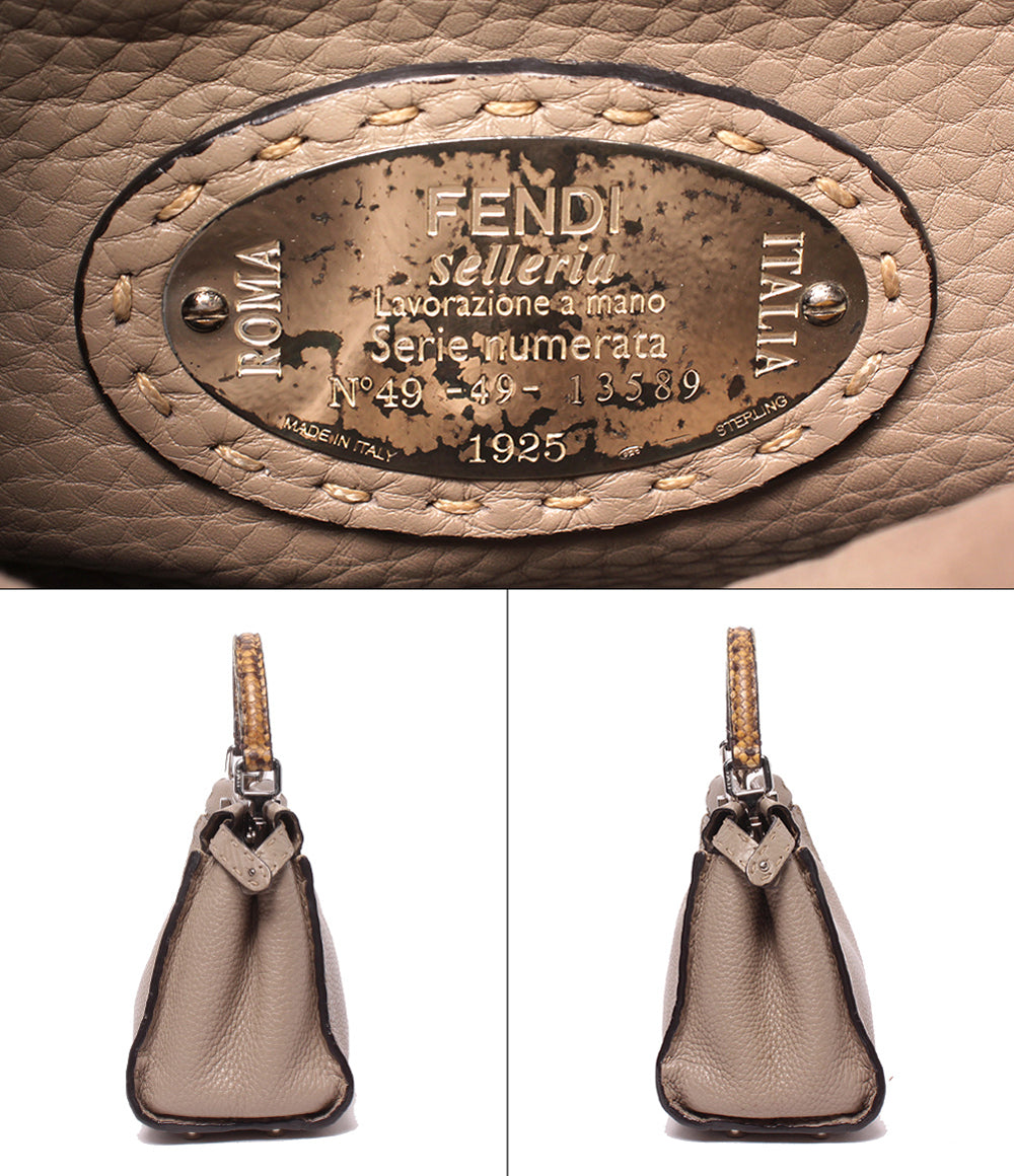 FENDI ハンドバッグ セレリア ピーカブー ミニ パイソン 8BN244