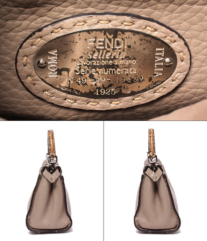 FENDI ハンドバッグ セレリア ピーカブー ミニ パイソン 8BN244 レディース フェンディ
