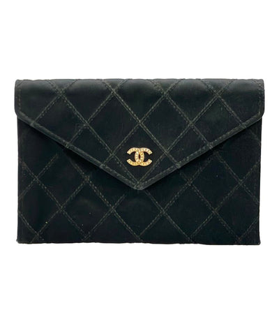 CHANEL カードケース コインケース ゴールド金具 ビコローレ サテン レディース シャネル