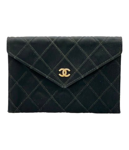 CHANEL カードケース コインケース ゴールド金具 ビコローレ サテン レディース シャネル