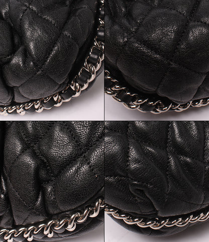 訳あり CHANEL チェーンショルダーバッグ シルバー金具 18番台 斜め掛け マトラッセ チェーンアラウンド レディース シャネル