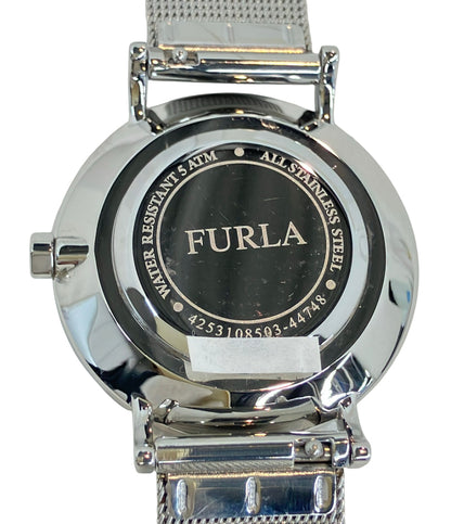 美品 FURLA 腕時計 クオーツ ホワイト レディース メンズ フルラ