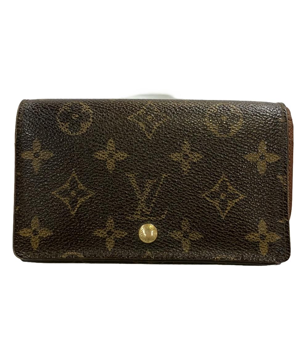 ルイヴィトン 二つ折り財布 ポルトモネビエ トレゾール モノグラム M61730 レディース LOUIS VUITTON