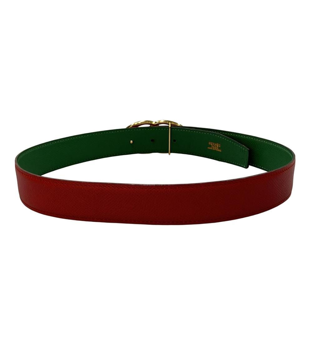 HERMES ベルト ⚪︎Z刻印 ゴールド金具 リバーシブル レディース エルメス