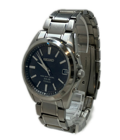 SEIKO 腕時計 スピリット 電波ソーラー ソーラー ブラック 7B52-0AK0 メンズ セイコー