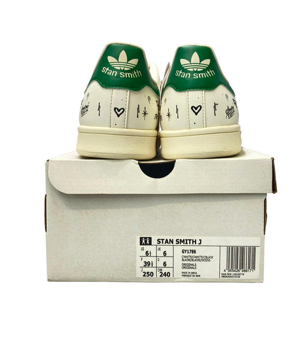 美品 adidas ローカットスニーカー Andre Saraivaコラボ STAN SMITH J GY1786で キッズ SIZE 25.0 アディダス