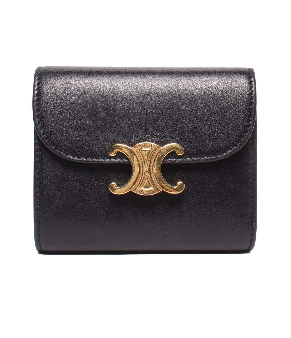 CELINE 三つ折り財布 スモール トリオンフ CELV6452BCKLLLLL00 レディース セリーヌ