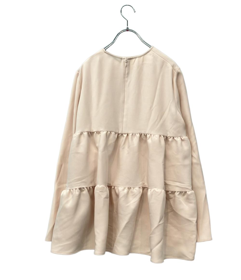 YOKO CHAN 長袖ブラウス フリル クールネック ロングスリーブバックティアード YCB-320-212 レディース SIZE 40 (M) ヨーコチャン