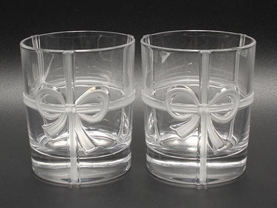 美品 TIFFANY&Co. グラス タンブラー 2点セット ペア ボウグラス ティファニー