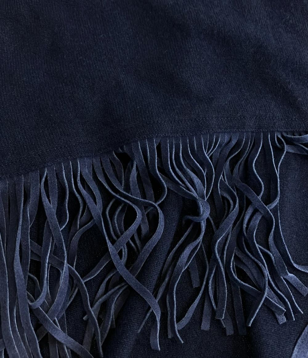 ゼン 長袖フリンジカーディガン カシミヤ レディース THEN