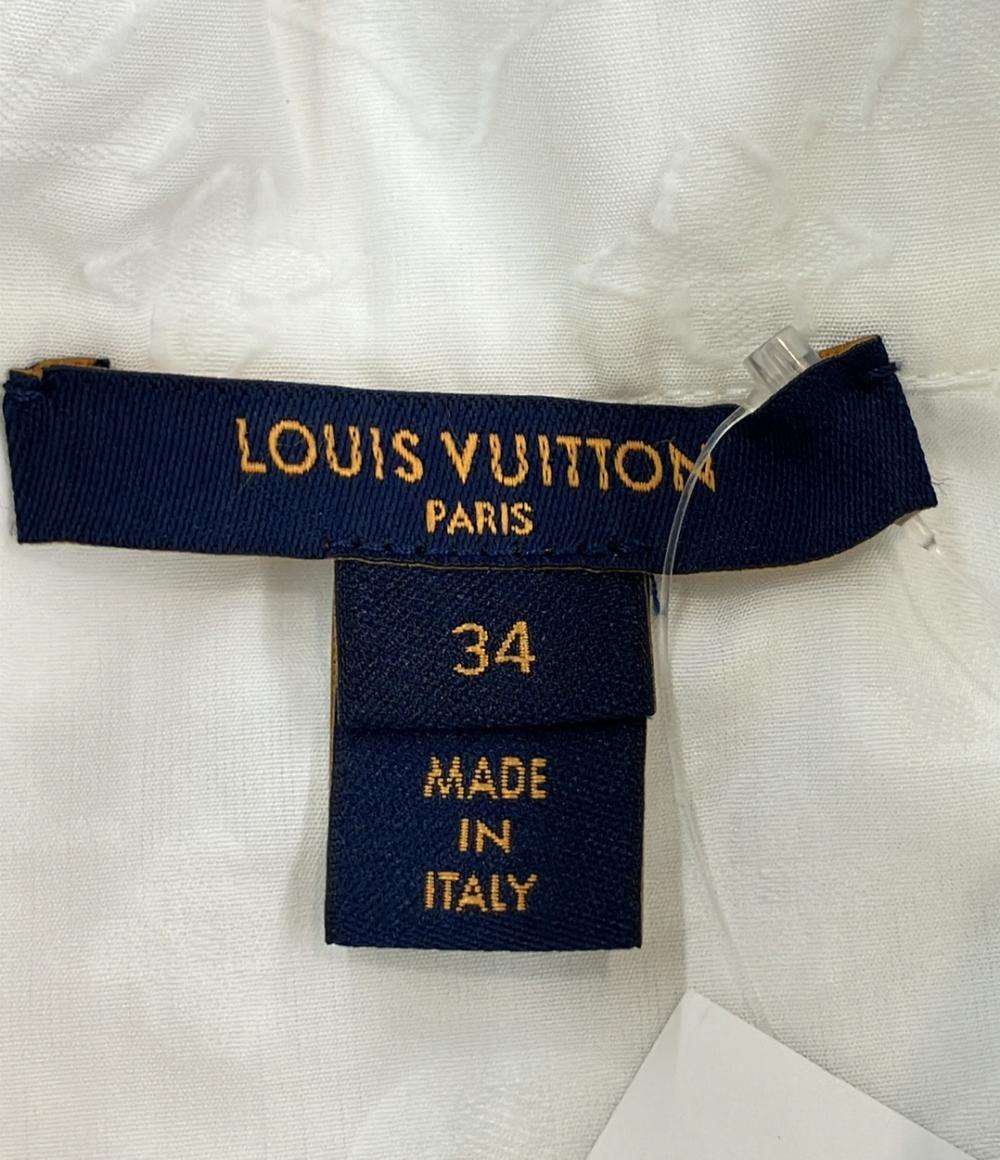 LOUIS VUITTON ノースリーブシャツ フリルブラウス 総柄 AQV FHBL13 レディース SIZE 34 (XS) ルイ・ヴィトン