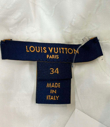 LOUIS VUITTON ノースリーブシャツ フリルブラウス 総柄 AQV FHBL13 レディース SIZE 34 (XS) ルイ・ヴィトン