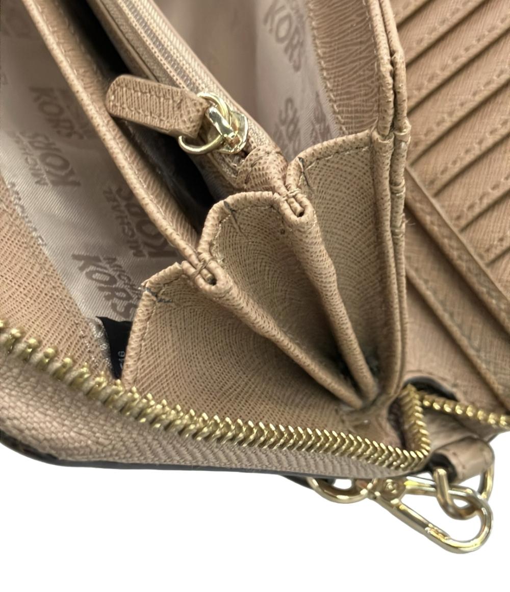 マイケルコース ラウンドファスナー二つ折り長財布 ストラップ付き レディース MICHAEL KORS