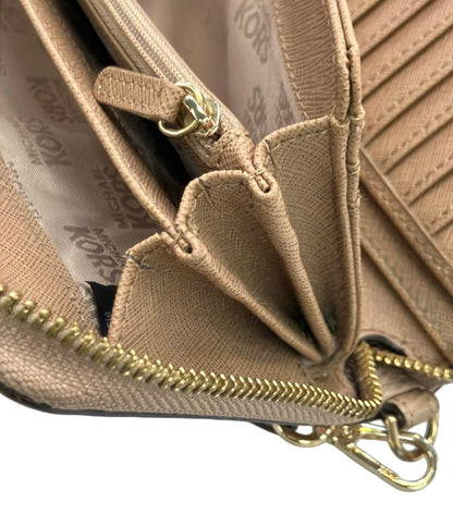 マイケルコース ラウンドファスナー二つ折り長財布 ストラップ付き レディース MICHAEL KORS