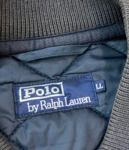 POLO RALPH LAUREN キルティングジャケット ネイビー ジップアップ スナップボタン メンズ SIZE LL ポロ・ラルフローレン