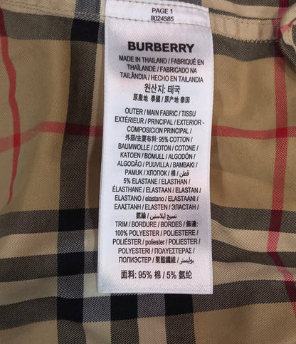 BURBERRY ベルテッド 長袖ワンピース ノバチェック 8024585 レディース SIZE 34 バーバリー