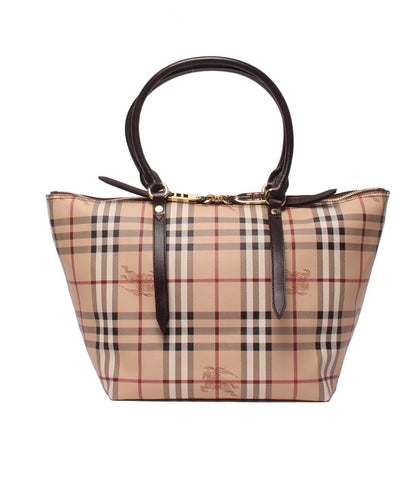 美品 BURBERRY ハンドバッグ トートバッグ ヘイマーケット レディース バーバリー