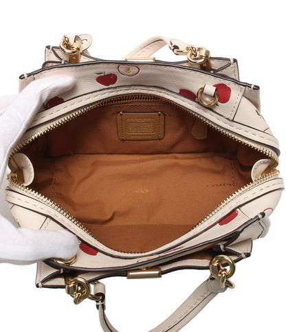 COACH 2WAYハンドバッグ ショルダーバッグ 斜め掛け アップル柄 レディース コーチ