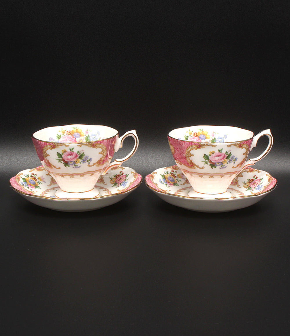 ROYAL ALBERT カップ＆ソーサー 2客セット ペア レディ カーライル ロイヤルアルバート