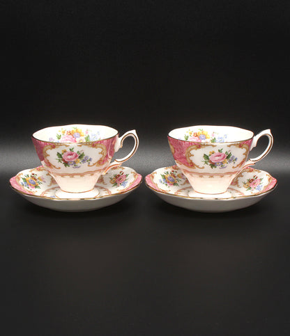 ROYAL ALBERT カップ＆ソーサー 2客セット ペア レディ カーライル ロイヤルアルバート