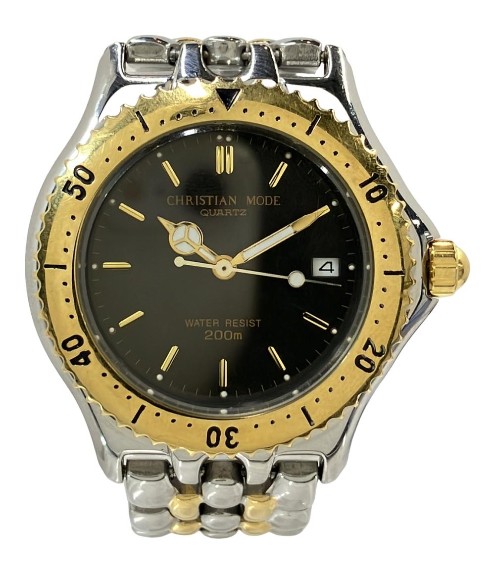 CHRISTIAN MODE 腕時計 クオーツ ブラック CM-0008 メンズ クリスチャンモード