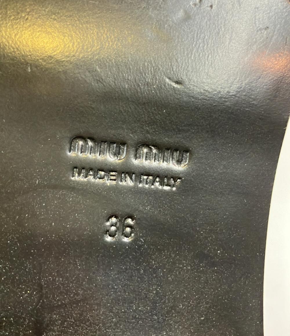 Miu Miu コインローファー パテントレザー ビジュー レディース SIZE 36 (23cm) ミュウ ミュウ