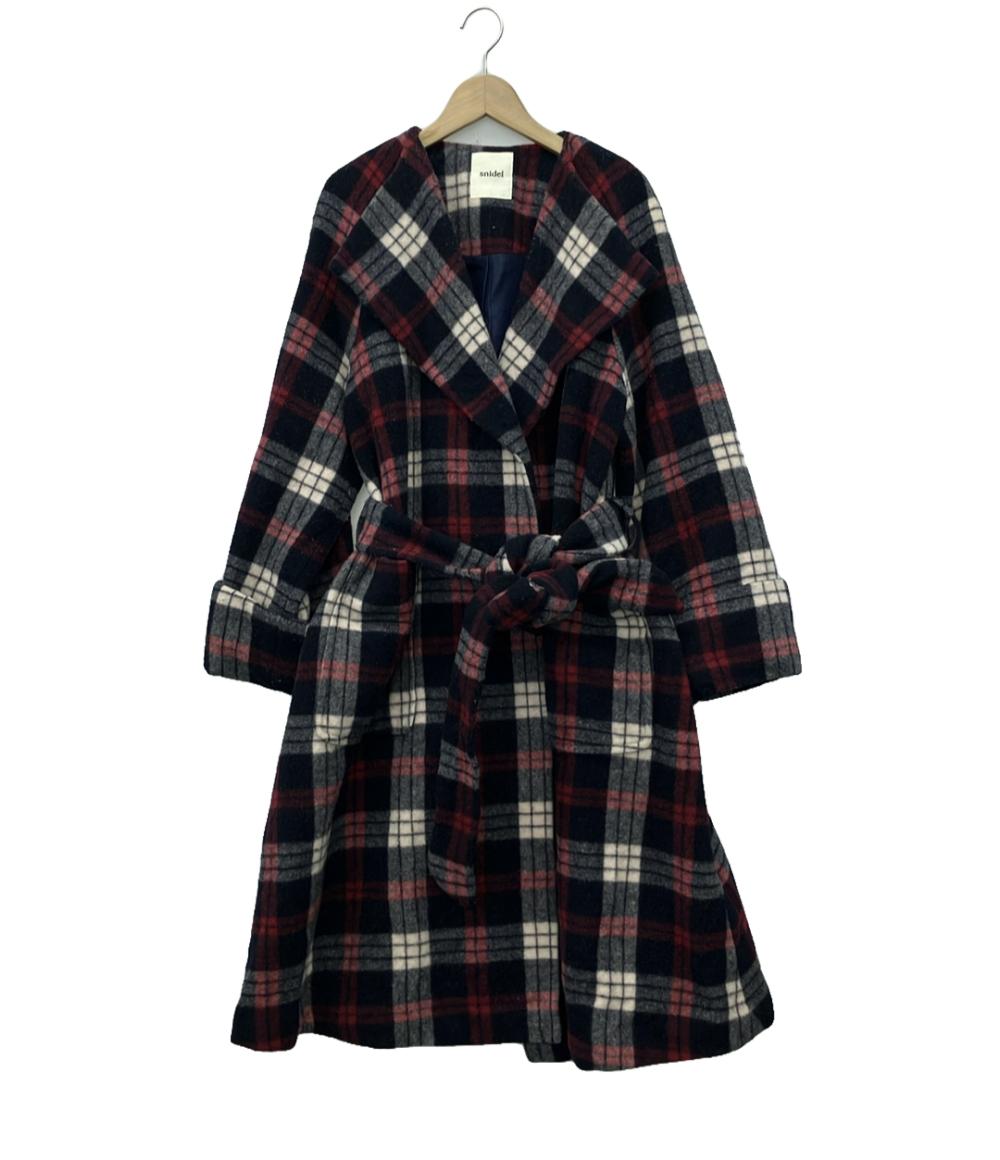 スナイデル ロングコート チェック レディース SIZE F (M) snidel