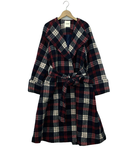 スナイデル ロングコート チェック レディース SIZE F (M) snidel