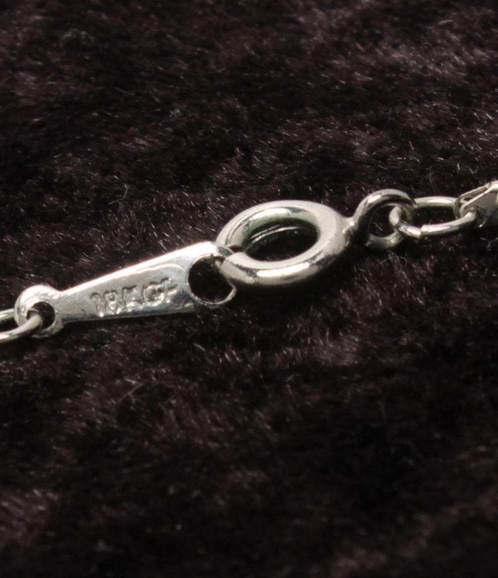 美品 ネックレス 淡水パール6×7mm ステーション レディース