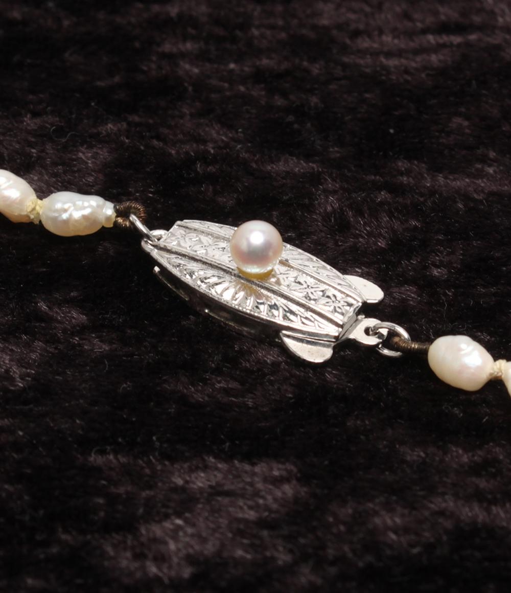 ロングネックレス SV 淡水パール レディース