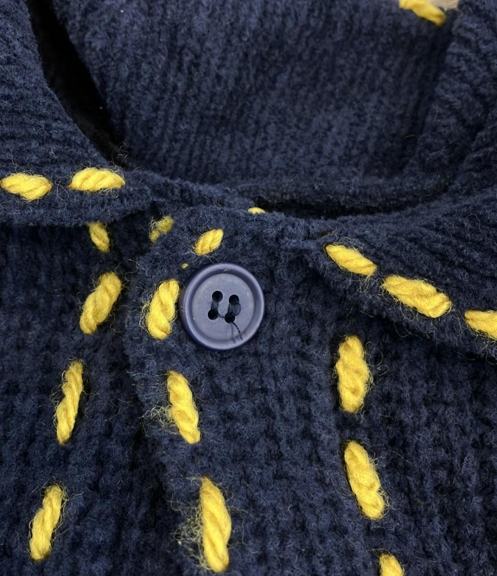 PHINGERIN 長袖カーディガン ニット ナイロン混 スプリング デニムジャケット風手編み PG1 Knit PD-212-KN-041 メンズ SIZE L フィンガリン