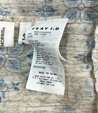 FRAY I.D 長袖ワンピース William Morris プリントティアードワンピース FWFO244802 レディース SIZE 1 (Ｓ) フレイアイディー