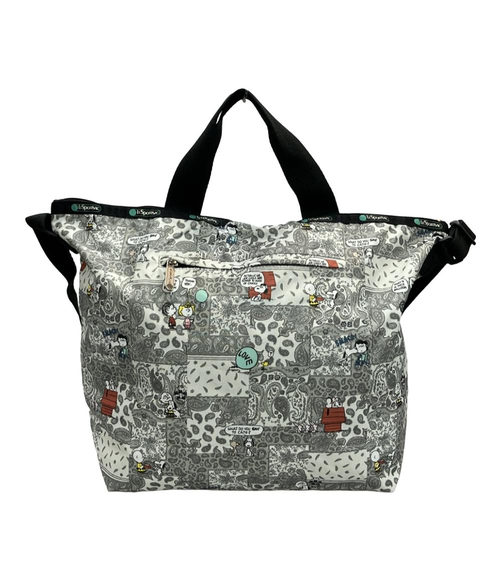 美品 レスポートサック ピーナッツ ハンドバッグ ショルダーバッグ 2WAY 斜め掛け レディース LeSportsac PEANUTS