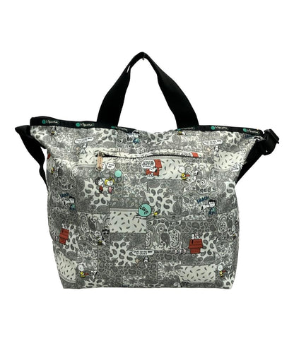 美品 レスポートサック ピーナッツ ハンドバッグ ショルダーバッグ 2WAY 斜め掛け レディース LeSportsac PEANUTS