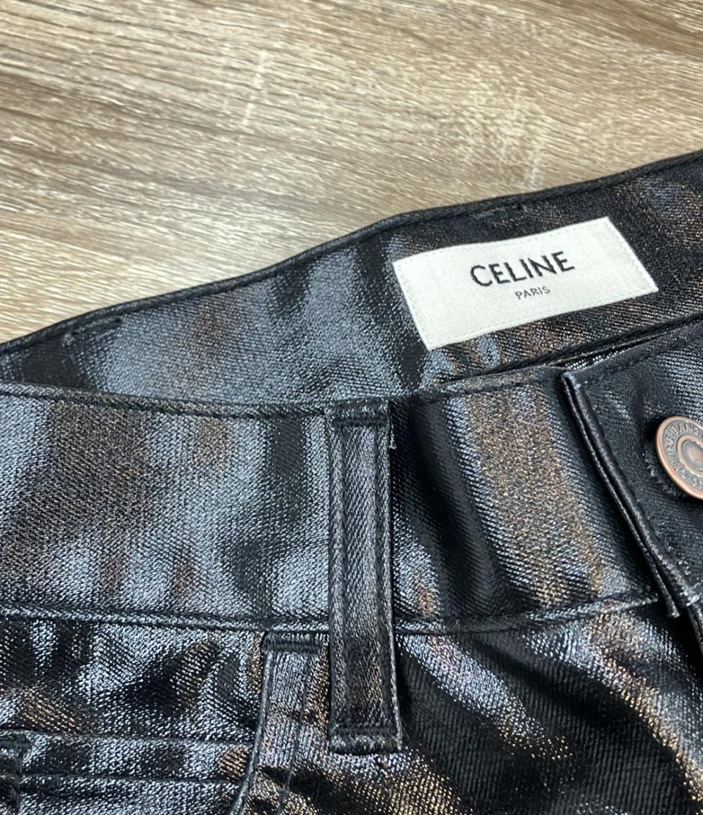 セリーヌ ミッドウエストストレッチPVCコーティングデニムパンツ レディース (複数サイズ) CELINE