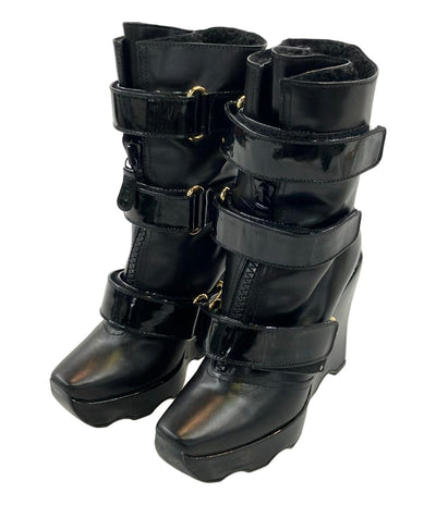 訳あり LOUIS VUITTON ウェッジブーツ レディース SIZE 34 (XS) ルイ・ヴィトン