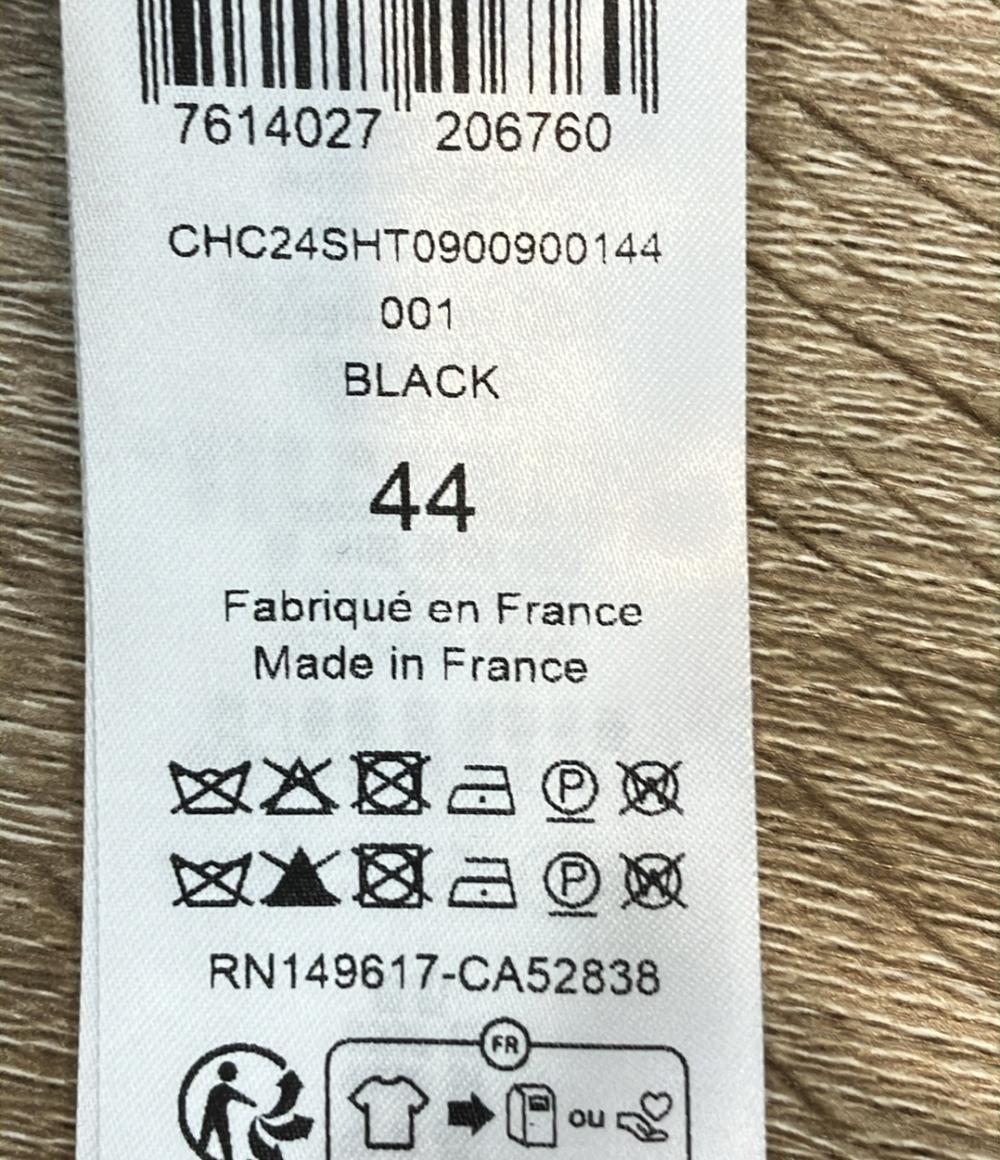 Chloe ノースリーブシャツ リボントリム サテントップ ベルベットリボン レディース SIZE 44 (L) クロエ