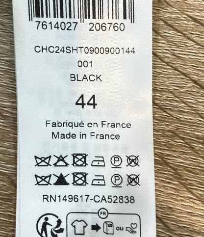Chloe ノースリーブシャツ リボントリム サテントップ ベルベットリボン レディース SIZE 44 (L) クロエ
