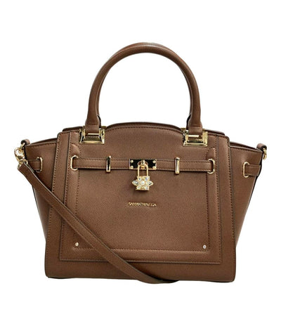 美品 Samantha Vega ハンドバッグ ショルダーバッグ 2WAY 斜め掛け ベルトビジューハンドバッグ レディース サマンサベガ