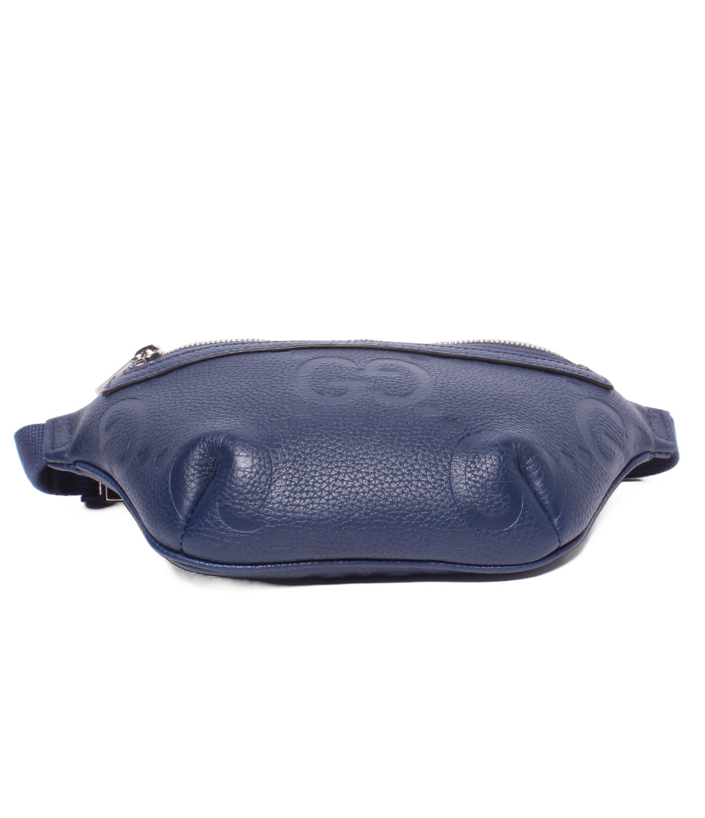 美品 GUCCI ボディバッグ ウエストバッグ GGエンボス 645093 525040 メンズ グッチ