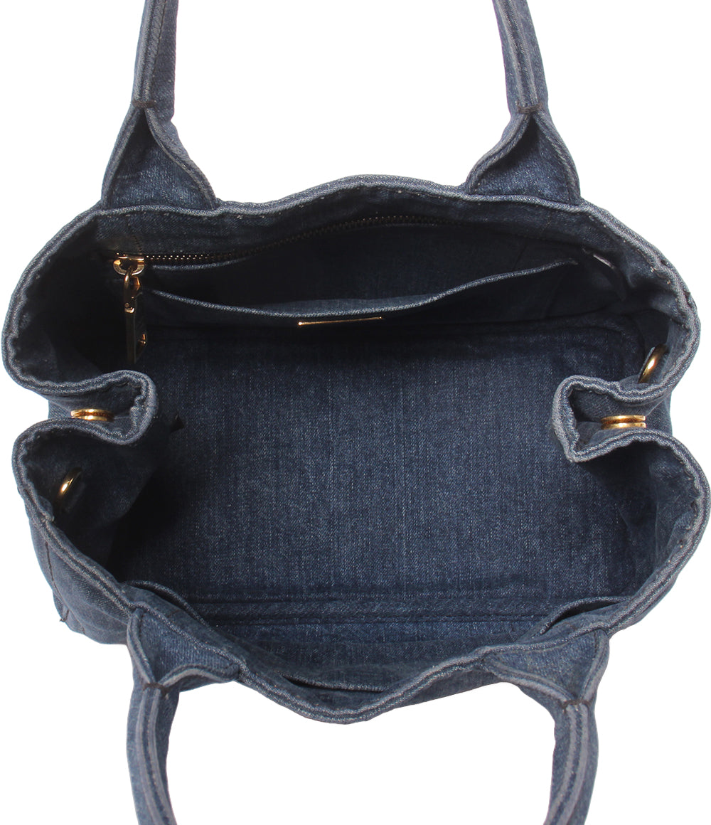 PRADA ハンドバッグ ミニトートバッグ デニム カナパ 1BG439 レディース プラダ