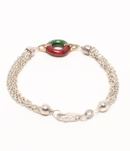 4連ネックレス ブレスレット SV925 七宝 エマイユ 2点セット レディース