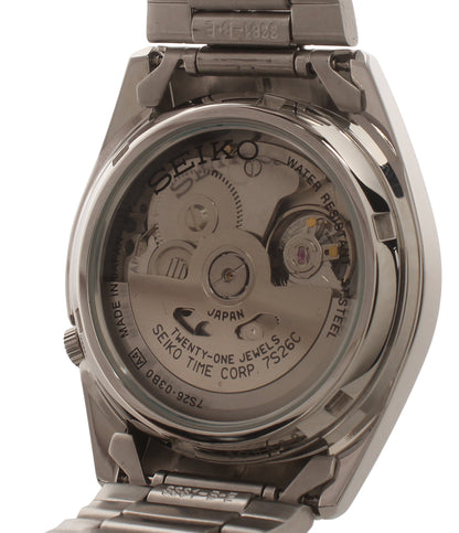 美品 SEIKO 腕時計 セイコー5 自動巻き ブラック 7S26-03B0 メンズ セイコー